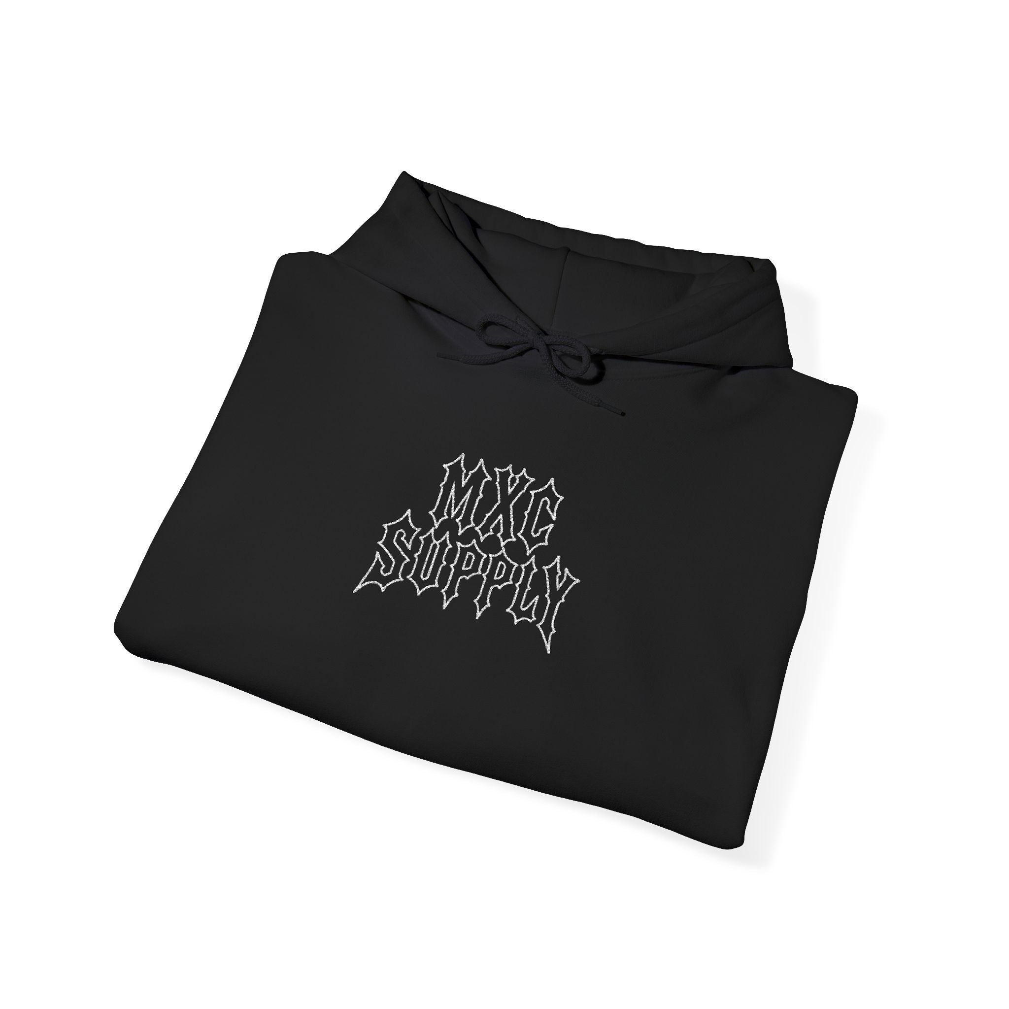 Dripping Gothic Logo Hoodie | Black graphic hooded sweatshirt