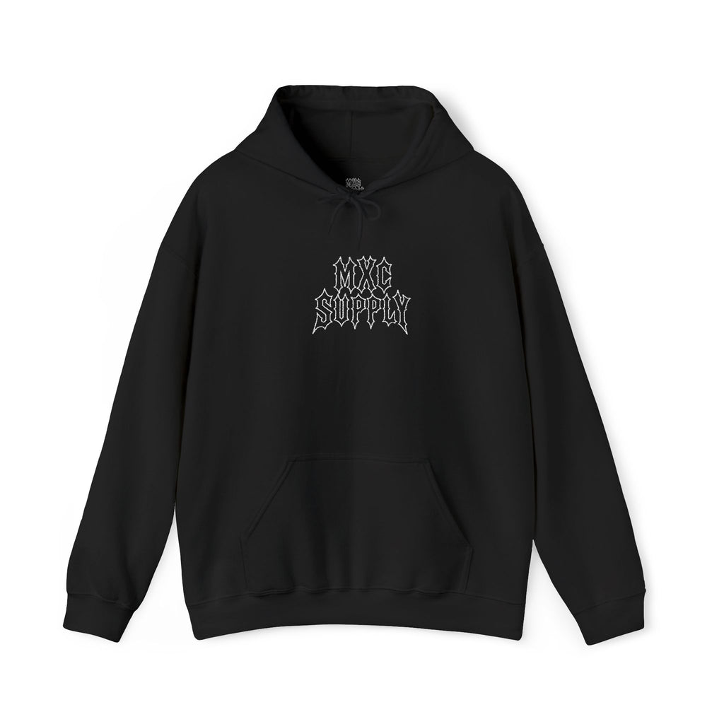 Dripping Gothic Logo Hoodie | Black graphic hooded sweatshirt